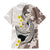 Brown and White Hawaii Shark Tattoo Family Matching Mermaid Dress and Hawaiian Shirt Puakenikeni Lei Plumeria Polynesian Pattern - Polynesian Pride