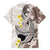 Brown and White Hawaii Shark Tattoo Family Matching Off Shoulder Maxi Dress and Hawaiian Shirt Puakenikeni Lei Plumeria Polynesian Pattern - Polynesian Pride