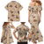 Khaki Palaka Hawaii Cowboy Family Matching Mermaid Dress and Hawaiian Shirt Puakenikeni Lei Paniolo Papale Seamless Vibes - Polynesian Pride