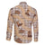 Khaki Palaka Hawaii Cowboy Family Matching Off Shoulder Maxi Dress and Hawaiian Shirt Puakenikeni Lei Paniolo Papale Seamless Vibes - Polynesian Pride