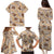Khaki Palaka Hawaii Cowboy Family Matching Puletasi and Hawaiian Shirt Puakenikeni Lei Paniolo Papale Seamless Vibes - Polynesian Pride