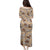 Khaki Palaka Hawaii Cowboy Family Matching Puletasi and Hawaiian Shirt Puakenikeni Lei Paniolo Papale Seamless Vibes - Polynesian Pride