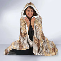 Khaki Palaka Hawaii Cowboy Hooded Blanket Puakenikeni Lei Paniolo Papale Seamless Vibes - Polynesian Pride