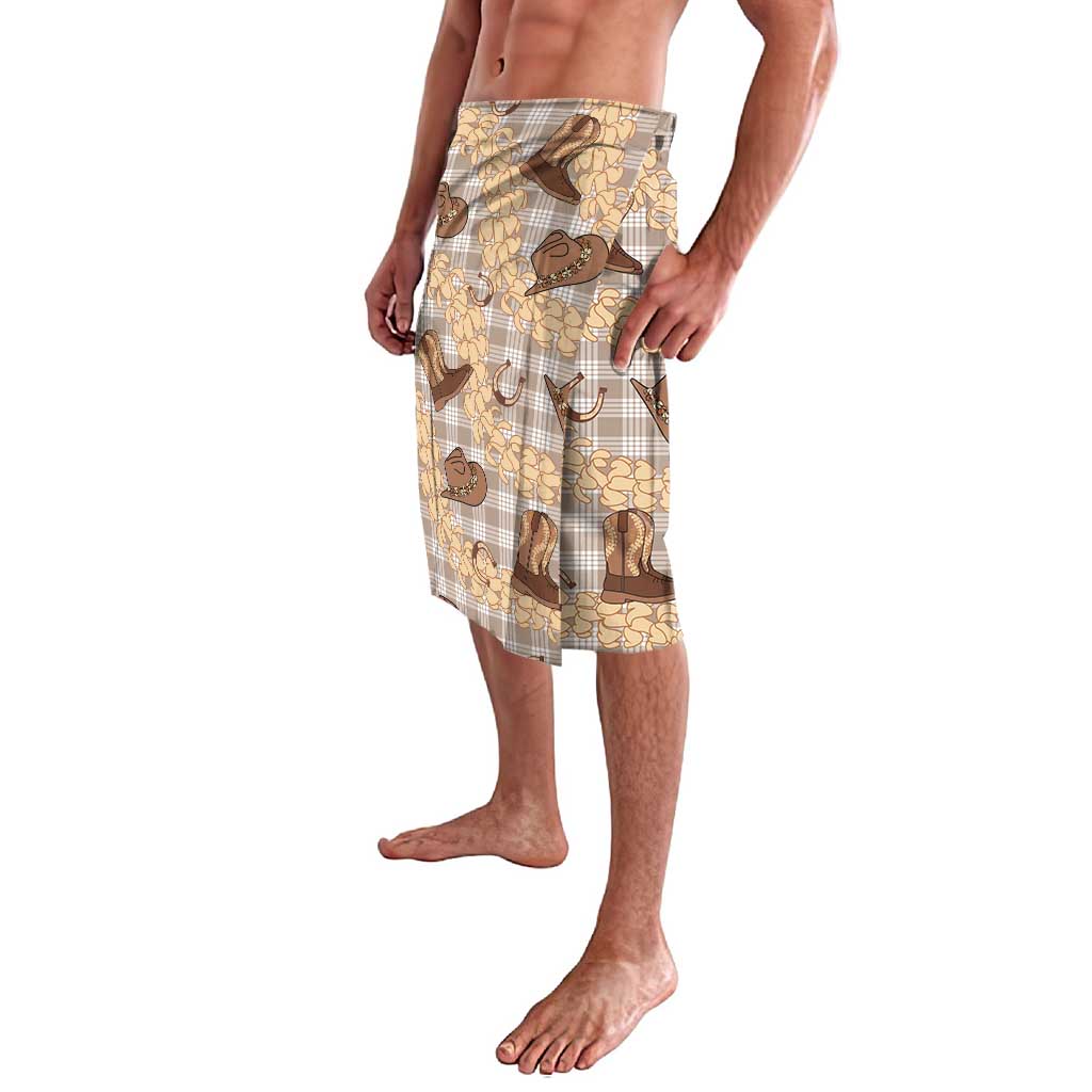Khaki Palaka Hawaii Cowboy Lavalava Puakenikeni Lei Paniolo Papale Seamless Vibes - Polynesian Pride