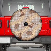 Khaki Palaka Hawaii Cowboy Spare Tire Cover Puakenikeni Lei Paniolo Papale Seamless Vibes - Polynesian Pride