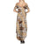 Khaki Palaka Hawaii Cowboy Summer Maxi Dress Puakenikeni Lei Paniolo Papale Seamless Vibes - Polynesian Pride