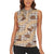 Khaki Palaka Hawaii Cowboy Women Sleeveless Polo Shirt Puakenikeni Lei Paniolo Papale Seamless Vibes - Polynesian Pride