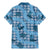 Cyan Palaka Hawaii Cowboy Family Matching Mermaid Dress and Hawaiian Shirt Puakenikeni Lei Paniolo Papale Seamless Vibes - Polynesian Pride