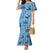 Cyan Palaka Hawaii Cowboy Family Matching Mermaid Dress and Hawaiian Shirt Puakenikeni Lei Paniolo Papale Seamless Vibes - Polynesian Pride