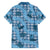 Cyan Palaka Hawaii Cowboy Family Matching Off Shoulder Maxi Dress and Hawaiian Shirt Puakenikeni Lei Paniolo Papale Seamless Vibes - Polynesian Pride