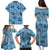 Cyan Palaka Hawaii Cowboy Family Matching Puletasi and Hawaiian Shirt Puakenikeni Lei Paniolo Papale Seamless Vibes - Polynesian Pride