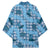 Cyan Palaka Hawaii Cowboy Kimono Puakenikeni Lei Paniolo Papale Seamless Vibes - Polynesian Pride