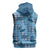 Cyan Palaka Hawaii Cowboy Sleeveless Zip Hoodie Puakenikeni Lei Paniolo Papale Seamless Vibes - Polynesian Pride