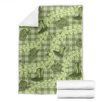 Lime Palaka Hawaii Cowboy Blanket Puakenikeni Lei Paniolo Papale Seamless Vibes - Polynesian Pride
