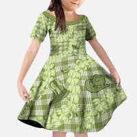 Lime Palaka Hawaii Cowboy Family Matching Summer Maxi Dress and Hawaiian Shirt Puakenikeni Lei Paniolo Papale Seamless Vibes - Polynesian Pride