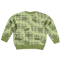 Lime Palaka Hawaii Cowboy Kid Ugly Christmas Sweater Puakenikeni Lei Paniolo Papale Seamless Vibes - Polynesian Pride