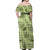 Lime Palaka Hawaii Cowboy Off Shoulder Maxi Dress Puakenikeni Lei Paniolo Papale Seamless Vibes - Polynesian Pride
