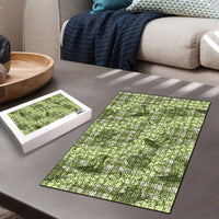 Lime Palaka Hawaii Cowboy Puzzle Puakenikeni Lei Paniolo Papale Seamless Vibes LT14 - Polynesian Pride