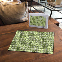 Lime Palaka Hawaii Cowboy Puzzle Puakenikeni Lei Paniolo Papale Seamless Vibes LT14 - Polynesian Pride