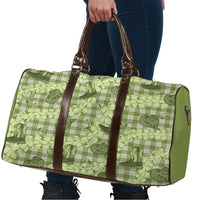 Lime Palaka Hawaii Cowboy Travel Bag Puakenikeni Lei Paniolo Papale Seamless Vibes - Polynesian Pride