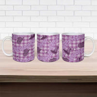 Purple Palaka Hawaii Cowboy Ceramic Mug Puakenikeni Lei Paniolo Papale Seamless Vibes LT14 - Polynesian Pride