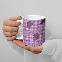 Purple Palaka Hawaii Cowboy Ceramic Mug Puakenikeni Lei Paniolo Papale Seamless Vibes LT14 - Polynesian Pride