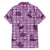 Purple Palaka Hawaii Cowboy Family Matching Long Sleeve Bodycon Dress and Hawaiian Shirt Puakenikeni Lei Paniolo Papale Seamless Vibes - Polynesian Pride