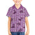 Purple Palaka Hawaii Cowboy Family Matching Long Sleeve Bodycon Dress and Hawaiian Shirt Puakenikeni Lei Paniolo Papale Seamless Vibes - Polynesian Pride
