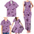 Purple Palaka Hawaii Cowboy Family Matching Tank Maxi Dress and Hawaiian Shirt Puakenikeni Lei Paniolo Papale Seamless Vibes - Polynesian Pride