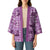 Purple Palaka Hawaii Cowboy Kimono Puakenikeni Lei Paniolo Papale Seamless Vibes - Polynesian Pride