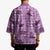 Purple Palaka Hawaii Cowboy Kimono Puakenikeni Lei Paniolo Papale Seamless Vibes - Polynesian Pride