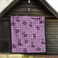Purple Palaka Hawaii Cowboy Quilt Puakenikeni Lei Paniolo Papale Seamless Vibes - Polynesian Pride