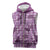 Purple Palaka Hawaii Cowboy Sleeveless Zip Hoodie Puakenikeni Lei Paniolo Papale Seamless Vibes - Polynesian Pride