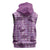 Purple Palaka Hawaii Cowboy Sleeveless Zip Hoodie Puakenikeni Lei Paniolo Papale Seamless Vibes - Polynesian Pride