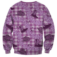 Purple Palaka Hawaii Cowboy Sweatshirt Puakenikeni Lei Paniolo Papale Seamless Vibes LT14 - Polynesian Pride