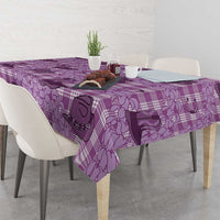 Purple Palaka Hawaii Cowboy Tablecloth Puakenikeni Lei Paniolo Papale Seamless Vibes LT14 - Polynesian Pride