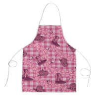 Pink Palaka Hawaii Cowboy Apron Puakenikeni Lei Paniolo Papale Seamless Vibes - Polynesian Pride
