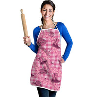 Pink Palaka Hawaii Cowboy Apron Puakenikeni Lei Paniolo Papale Seamless Vibes - Polynesian Pride