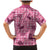 Pink Palaka Hawaii Cowboy Family Matching Mermaid Dress and Hawaiian Shirt Puakenikeni Lei Paniolo Papale Seamless Vibes - Polynesian Pride