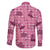 Pink Palaka Hawaii Cowboy Family Matching Mermaid Dress and Hawaiian Shirt Puakenikeni Lei Paniolo Papale Seamless Vibes - Polynesian Pride