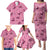 Pink Palaka Hawaii Cowboy Family Matching Puletasi and Hawaiian Shirt Puakenikeni Lei Paniolo Papale Seamless Vibes - Polynesian Pride