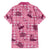 Pink Palaka Hawaii Cowboy Family Matching Short Sleeve Bodycon Dress and Hawaiian Shirt Puakenikeni Lei Paniolo Papale Seamless Vibes - Polynesian Pride
