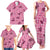 Pink Palaka Hawaii Cowboy Family Matching Tank Maxi Dress and Hawaiian Shirt Puakenikeni Lei Paniolo Papale Seamless Vibes - Polynesian Pride