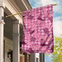 Pink Palaka Hawaii Cowboy Garden Flag Puakenikeni Lei Paniolo Papale Seamless Vibes - Polynesian Pride