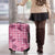 Pink Palaka Hawaii Cowboy Luggage Cover Puakenikeni Lei Paniolo Papale Seamless Vibes - Polynesian Pride