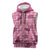 Pink Palaka Hawaii Cowboy Sleeveless Zip Hoodie Puakenikeni Lei Paniolo Papale Seamless Vibes - Polynesian Pride