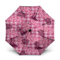 Pink Palaka Hawaii Cowboy Umbrella Puakenikeni Lei Paniolo Papale Seamless Vibes - Polynesian Pride