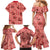 Red Palaka Hawaii Cowboy Family Matching Mermaid Dress and Hawaiian Shirt Puakenikeni Lei Paniolo Papale Seamless Vibes - Polynesian Pride