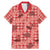 Red Palaka Hawaii Cowboy Family Matching Mermaid Dress and Hawaiian Shirt Puakenikeni Lei Paniolo Papale Seamless Vibes - Polynesian Pride