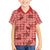 Red Palaka Hawaii Cowboy Family Matching Off Shoulder Maxi Dress and Hawaiian Shirt Puakenikeni Lei Paniolo Papale Seamless Vibes - Polynesian Pride